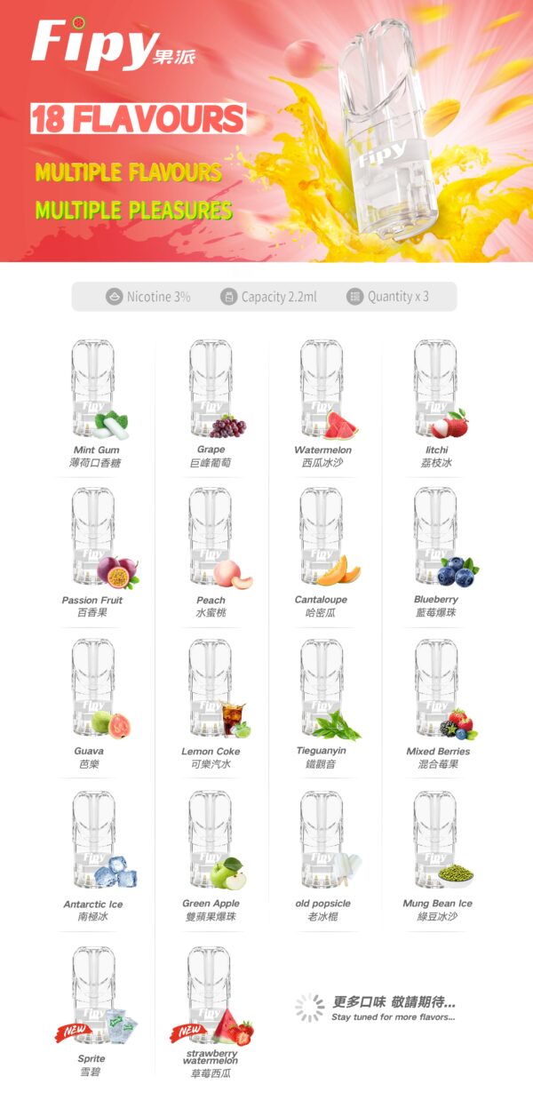 【FIPY果派煙彈】🍬多種口味選擇一代霧化彈-適用一代主機