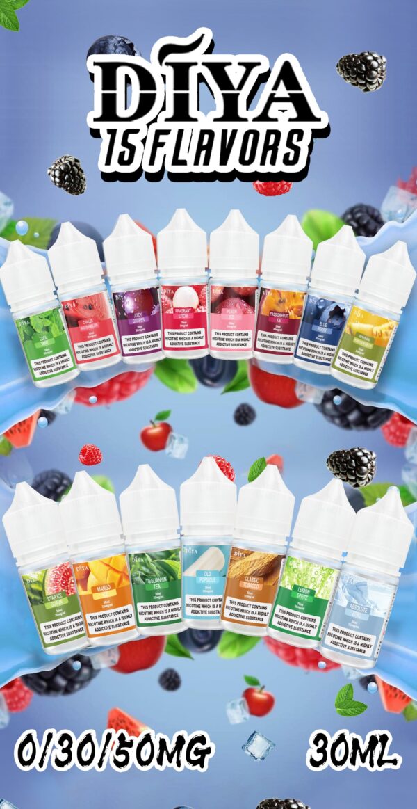 1_ef2b3e29-83e2-463b-8076-5ddab99e5dc6 【DIYA叮啞煙油】30ML 多種口味進口小煙油,擁有天然香料