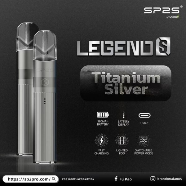 【SP2S Legend S 傳奇版主機】 SP2鈦發光主機全新升級版煙桿-兩檔調節8/9W-底部發光💥 通配一代lana/Sp2s/ilia等一代煙彈