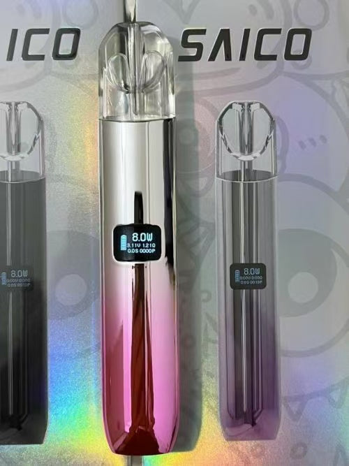 【SAICO炫刻一代主機】 鋅合金材質煙桿 通用sp2,哩啞，lana等一代煙彈 雙檔調節(8W-10W）具有智能顯示屏