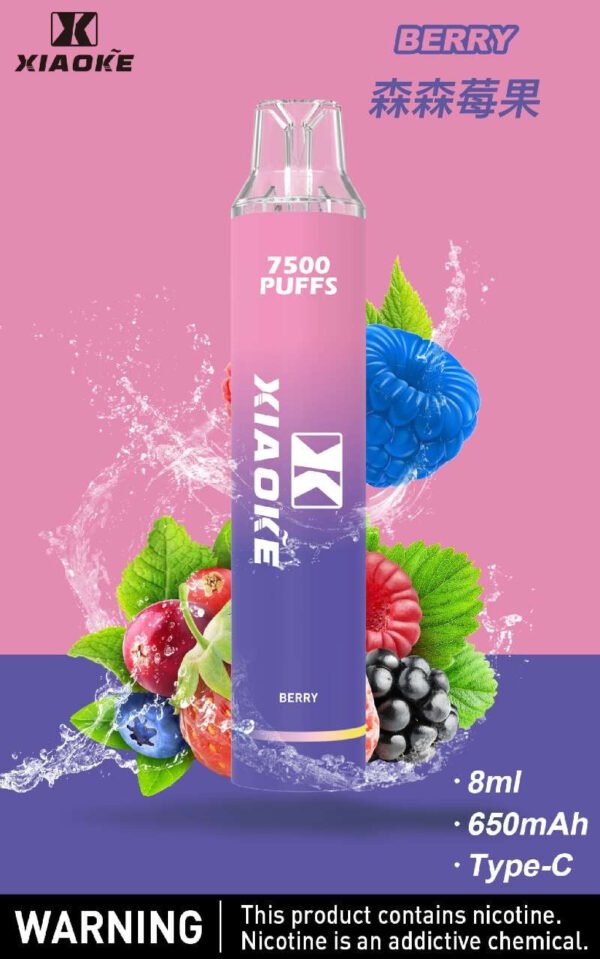 【XIAOKE梟客拋棄式】 新款一次性發光電子煙 多種口味電子霧化棒