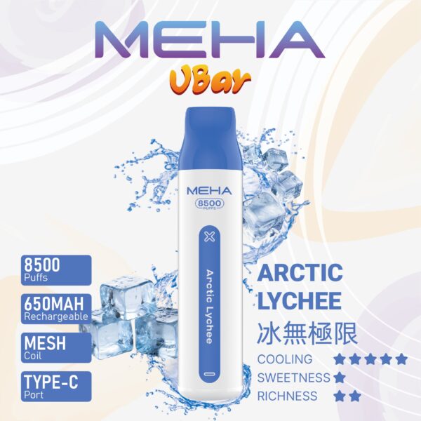 【MEHA魅嗨8500口拋棄式】 一次性8500口puffs電子煙/新款魅嗨小白條電子煙