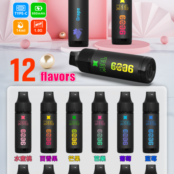 Meel 9000口拋棄式-新款puffs電子煙9種口味美滋滋糖果屋