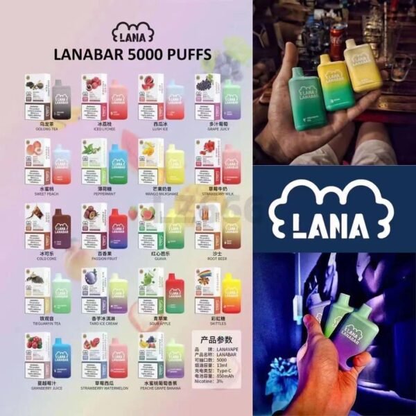 【LANA拋棄式5000口】✨大容量BAR電子煙🔥/TYPE-C充電 一次性電子煙