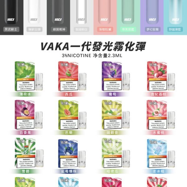 VAKA煙彈-一代七彩發光彈新品替換型透明發光煙彈一盒三入通用一代主機美滋滋糖果屋