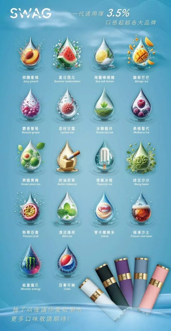 【SWAG煙彈】一盒3顆 | 多種口味 （買五送主機）顏色隨機 適用一代主機