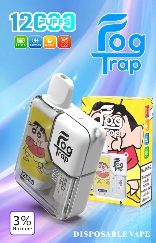 Fog-trap-12000-1 【Fog Trap 拉布布・蠟筆小新】聯名款系列12000口大容量拋棄式電子煙 | 10 款口味 8.5ml