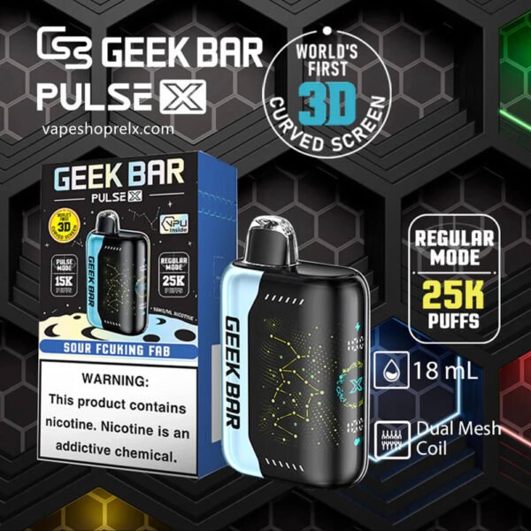 【全球爆款GEEK BAR PULSE X 25000 Puffs電子煙】一次性超大容量星空拋棄式