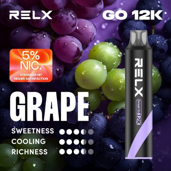 Grape-5 【RELX悅刻Smash Go 12000口電子煙】 一次性大容量拋棄式