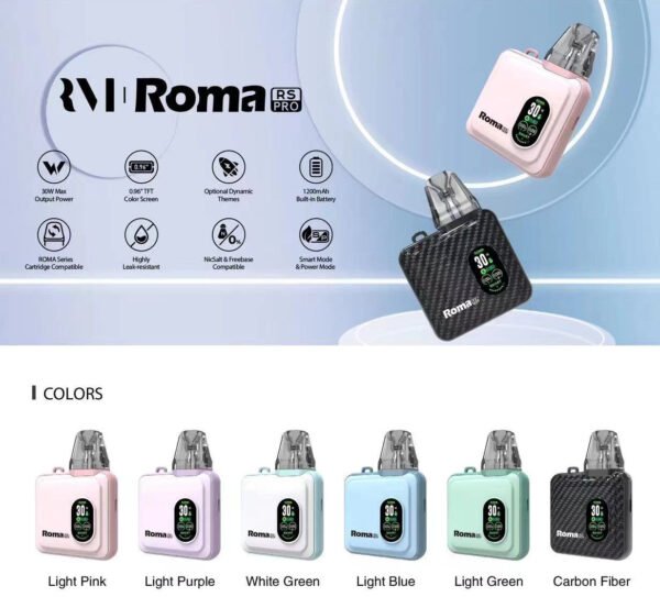 ROMA-RS-PRO-1 【羅馬 ROMA RS PRO-方塊注油款主機】-1200mAh超大電量-通用OXVA小蠻牛