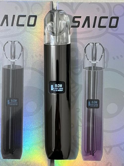 【SAICO炫刻一代主機】 鋅合金材質煙桿 通用sp2,哩啞，lana等一代煙彈 雙檔調節(8W-10W）具有智能顯示屏