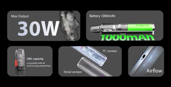 【佩特里 DotPod Lite 注油主機】1000mAh 長效續航｜28W 強勁功率｜現貨秒發